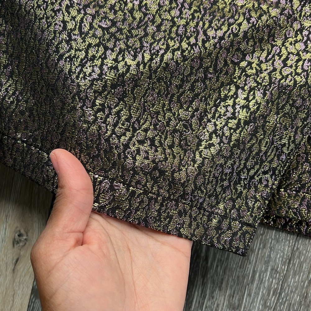 Express Skirt, Metallic, Fuchsia & Green Pattern - Picture 2 of 4